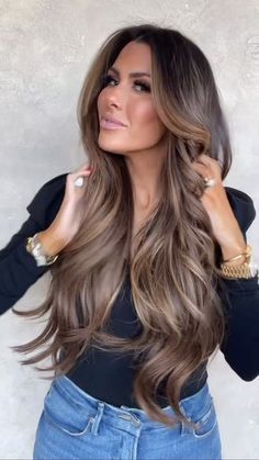 Brown Balayage Hair Extensions, Bellami Hair Extensions Brunette, Caramel Hair Extensions, Long Brown Extensions Before And After, Light Brown Extensions, Brown Hair Before And After, Brunette Hair Extensions Before After, Brown Hair Extensions Before And After, Cinnamon Roll Hair Color