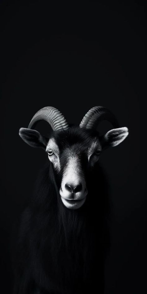 Goat Backgrounds, Goat Black And White, Black And White Iphone Wallpaper, White Iphone Wallpaper, Goat Portrait, G.o.a.t Wallpaper, Minimalism Photography, White Journal, Black And White Wallpaper Iphone