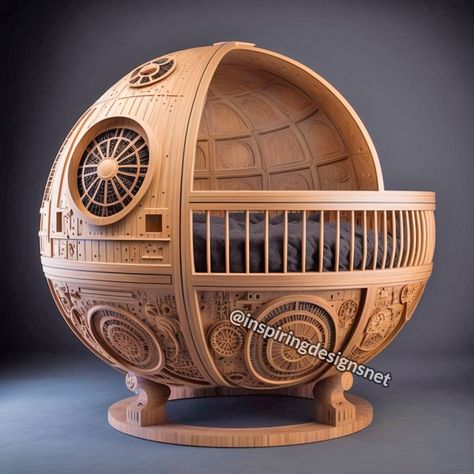 These Star Wars Baby Cribs Are Absolutely Stunning! – Inspiring Designs Star Wars Baby Nursery, Unique Baby Cribs, Star Wars Baby Room, Star Wars Furniture, Amazing Bedrooms, Unique Cribs, Crib Design, Unusual Furniture, Star Wars Decor