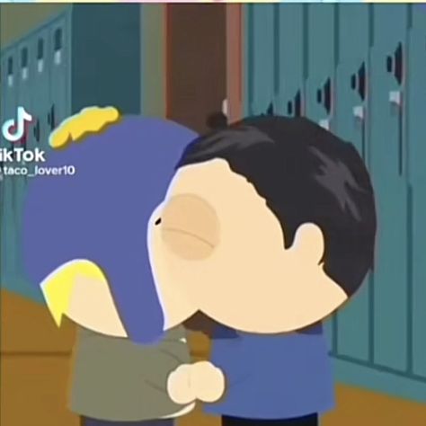 Tweek And Craig Kiss, Creek Kissing, Craig X Tweek Kiss, Creek Kiss, Tweek X Craig, Tweek And Craig, Tweek Y Craig, South Park, Christmas List