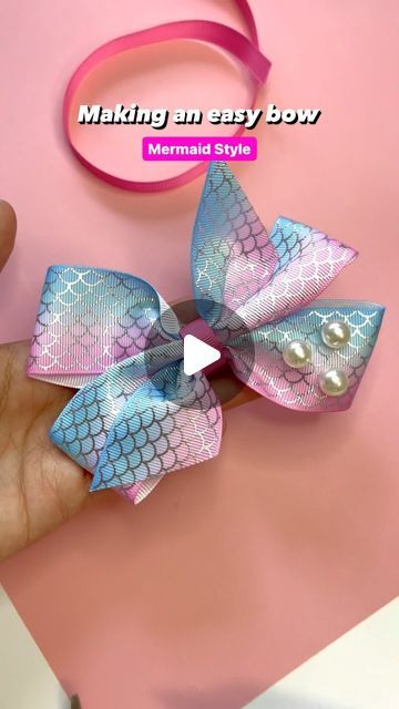 How To Make Hair Ribbons, Halloween Hair Bow, Halloween Hair Bows, Making Bows, Hair Bow Tutorial, Bows Diy Ribbon, Mermaid Diy, Hair Ribbons, Gift Wrapping Bows