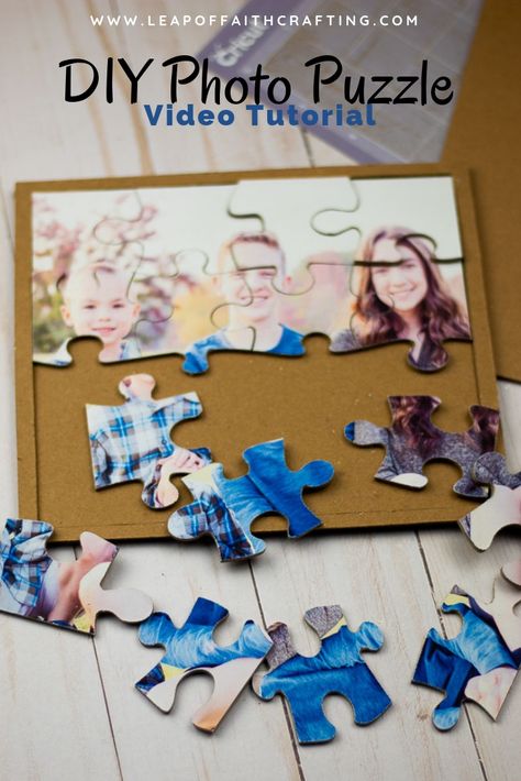 how to make a puzzle from a picture pin Photo Puzzle Diy, Make A Puzzle, Faith Crafts, Puzzle Frame, Make Your Own Puzzle, Puzzle Photo, Quick And Easy Crafts, Foto Transfer, Diy Puzzles