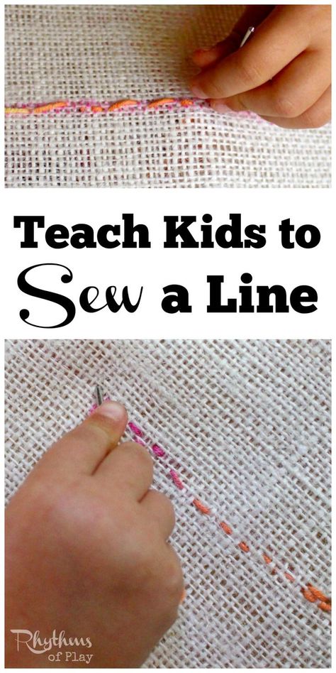 Easy Learning Activities, Learning To Sew, Teaching Sewing, Montessori Practical Life, How To Teach Kids, Trendy Sewing, Sewing Projects For Kids, Easy Learning, Practical Life