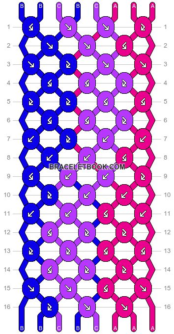 Lgbtq Friendship Bracelet Patterns, Bisexual Friendship Bracelet, Bisexual Bracelet, Bisexual Jewelry, Lgbt Bracelet, Bracelet Template, Friendship Bracelets Easy, String Bracelet Patterns, Kumihimo Patterns