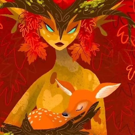 Beautiful Bizarre Magazine on Instagram: "Maple Dryads and their love for Deers (Animation) by @cammiereis and dedi_jisus is magical. #beautifulbizarre #ipaddrawing #digitalillustration #artreels #dailyart #characterdesign #fairycore #illustration #animation" Fairycore Illustration, Dryad Character Design, Cartoon Saloon, Deer Cartoon, Autumn Spirit, Bizarre Magazine, Beautiful Bizarre, Deer Illustration, Ipad Drawings