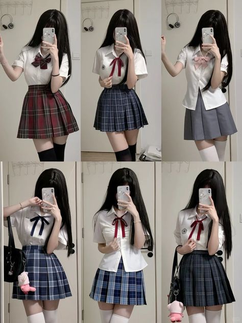 Japanese Uniform Highschool, School Outfits Highschool Uniform, Japanese Highschool, Drawing Outfits, Preppy Chic Outfits, Korean School, 2000s Japanese Fashion, Uniform Outfits, Women Portrait