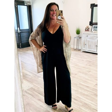 This Loose Fitting Jumpsuit Is Soft, Comfy And Perfect For Summer Evenings Out On The Town! Pair Is With A Blazer And Take It Work Work Too! This Has An Adjustable Spaghetti Strap, And Pockets! So Versatile, And So Many Ways To Wear! True To Size Jumpsuit With Cardigan, Summer Evening, Pant Jumpsuit, Jumpsuit Romper, Spaghetti Strap, Spaghetti, Loose Fitting, Pants For Women, Jumpsuit