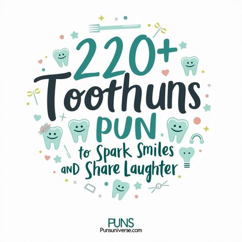 Get ready to grin and bear it with our collection of **220+ tooth puns**! 🦷 Whether you're looking to brush up on your humor or just want to drill down into some laugh-out-loud moments, these puns are sure to fill your day with smiles! Perfect for dentists, pun lovers, and anyone who wants a good laugh. #puns #funny #humor #toothbrush #smile #laughter #jokes #dadjokes #comedy #sharethepun Tooth Jokes, Dental Humor Funny, Teeth Jokes, Dentist Puns, Orthodontic Humor, Dental Puns, Valentine Jokes, Grin And Bear It, Dental Assistant Study