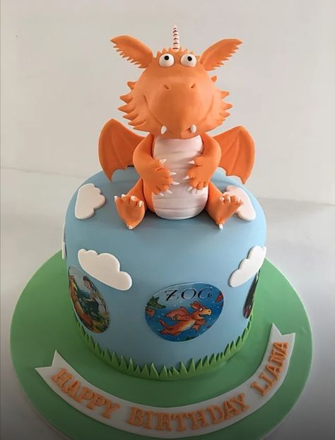 Zog Birthday Cake, Zog Birthday Party, Birth Cake, Dragon Birthday Cakes, Gruffalo Party, Birth Cakes, Birthday Baking, Cake Kit, 3rd Birthday Cakes