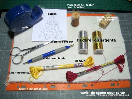 Il était une fois .. " MA " broderie sur cartes ... - SCRAPMAMETTE, le blog de Tatascrap Scotch, 3 D, Scrapbooking, Embroidery