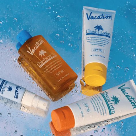 Vacation® The World's Best-Smelling Sunscreen Vacation Sunscreen, Best Sunscreens, Tanning Oil, Sunscreen Lotion, Summer Memories, Pool Toys, Communication Design, Photo Styling, Ad Campaign