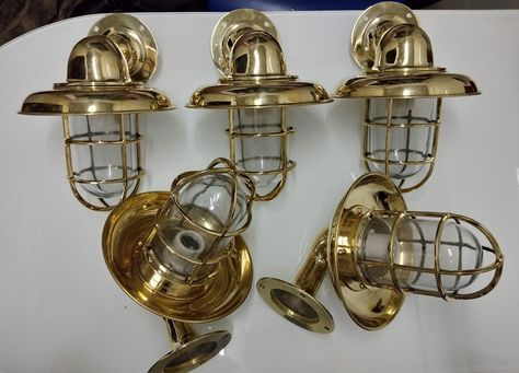 Sconces With Shades, Nautical Light Fixtures, Nautical Bar, Ship Light, Nautical Lighting, Bulkhead Light, Bulkhead Lights, Vintage Wall Lights, Bathroom Outdoor