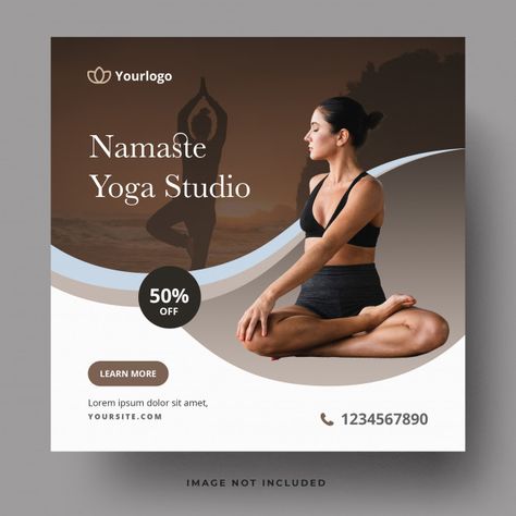 Yoga Creative Ads, Yoga Poster Design, Yoga Template, Pilates Logo, Standing Banner Design, Yoga Marketing, Yoga Flyer, World Yoga Day, Website Design Inspiration Layout