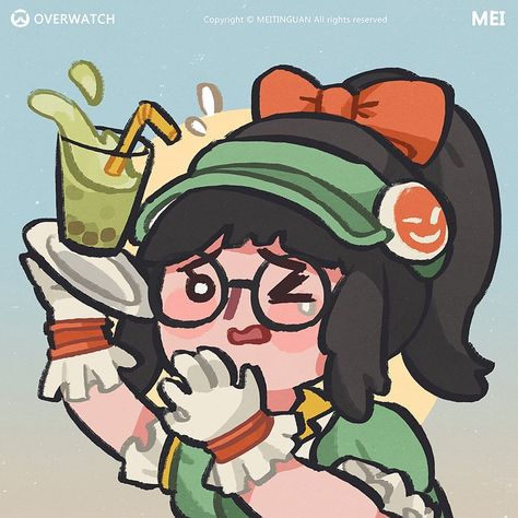 Mei Overwatch, Overwatch Mei, Overwatch Funny, Overwatch Fan Art, Overwatch 2, Art Icon, Hard Time, Profile Pictures, Art Stuff