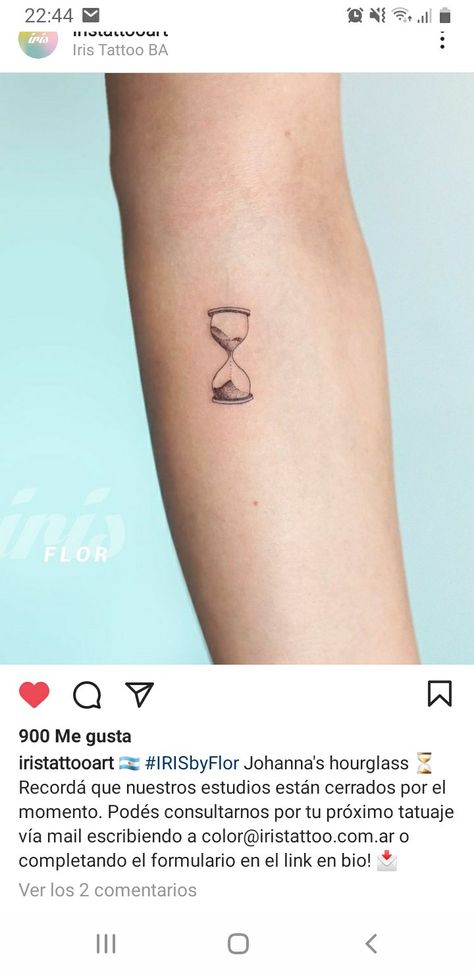 Dainty Hourglass Tattoo, Fine Line Hourglass Tattoo, Sand Clock Tattoo Minimalist, Tiny Clock Tattoo, Sand Clock Tattoo Design, Sand Watch Tattoo, Sands Of Time Tattoo, Small Clock Tattoo, Simple Hourglass Tattoo