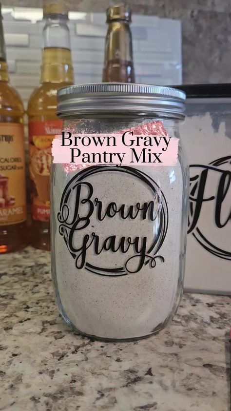 Country Gravy Mix Recipe, Brown Gravy Mix Recipe, Brown Gravy Recipe Easy, Brown Gravy Packet, Homemade Brown Gravy, Brown Gravy Recipe, Homemade Gravy Recipe, Baking Mix Recipes, Easy Gravy Recipe