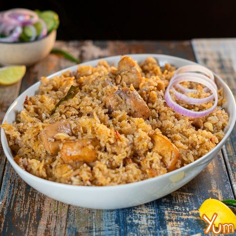 Yum - Chicken Tehari Tehari Recipe, Fried Rice, Health Tips, Chicken, Ethnic Recipes, Health, Fabric