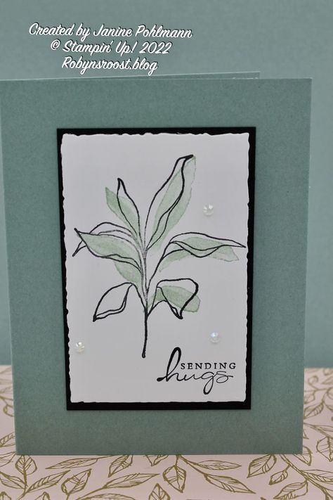 Nice use of the Splendid Thoughts stamp set by Janine Pohlmann Stampin Up Splendid Thoughts Cards, Splendid Thoughts Stampin Up Cards, Card Night, Cardmaking Techniques, Its Friday, Beautiful Leaves, Su Cards, Card Making Techniques, Sympathy Cards