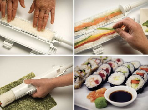 Sushi Canon – Sushi Canon - Create perfect Sushi in seconds! Sushi Bazooka, Sushi Machine, Easy Sushi, Diy Sushi, Sushi At Home, Sushi Maker, Homemade Sushi, Diy Cooking, Sushi Set