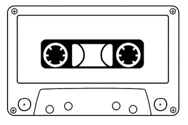 cassette Cassette Drawing Simple, Cassette Template Free Printable, Cassette Template, Cassette Tape Art, Free Printable Clip Art, Cassette Audio, Song Request, Free Songs, Music Drawings