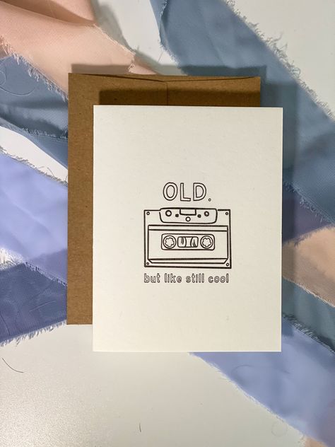 Birthday Card Puns, Happy Birthday Cards Diy, Greeting Card Inspiration, Cool Birthday Cards, 30th Birthday Cards, Birthday Card Drawing, Letterpress Greeting Cards, Homemade Birthday Cards, Birthday Cards For Mom