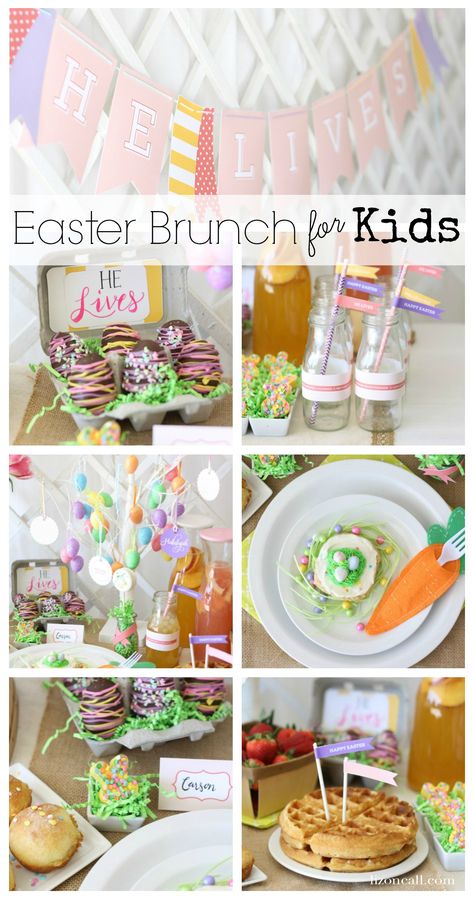 Put together a fun and festive Easter brunch for kids. Help them remember the reason for Easter with all these fun details. Brunch For Kids, Prek Easter, Easter Brunch Kids, Easy Brunch Menu, Creative Easter Eggs, Food Quiz, Kids Help, Easter Brunch Food, Spring Brunch