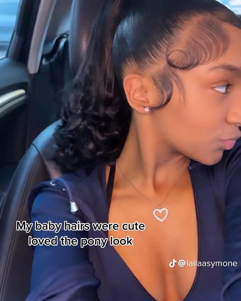 Edges Fluffy, Straightened Hairstyles, Fluffy Edges, Straightening Natural Hair, Natural Braided Hairstyles, Weave Ponytail Hairstyles, Black Ponytail Hairstyles, Quick Natural Hair Styles, Cute Box Braids Hairstyles