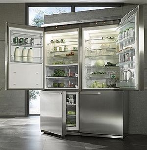 Pinterest:тσяι∂αιѕуяσѕє 🌹 Luxury Fridge, Steel Counter, Outdoor Kitchen Appliances, Fisher Paykel, Beverage Center, Counter Depth, Bottom Freezer, Steel Appliances, Luxury Kitchens