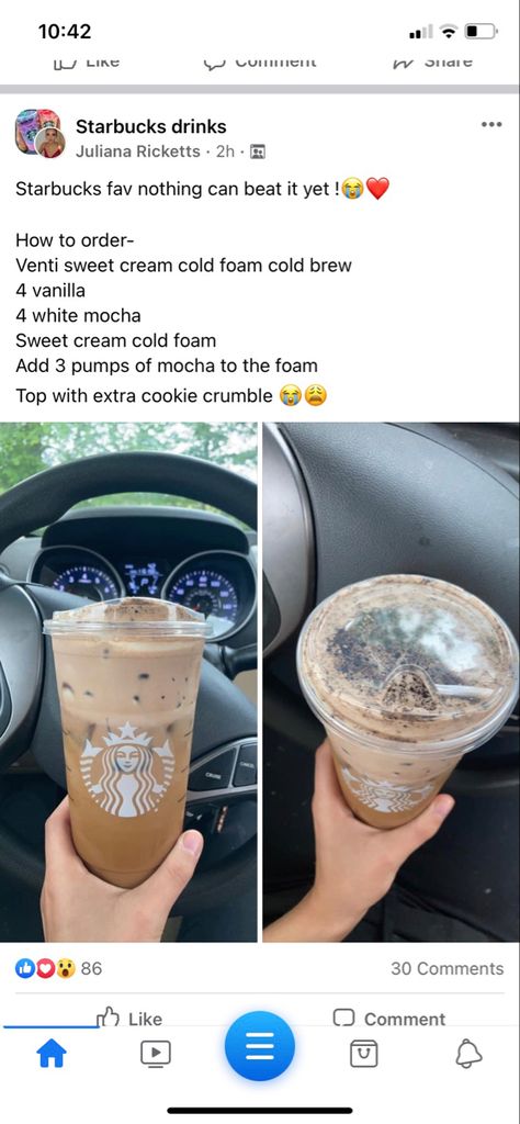 Mocha Starbucks Drinks To Order, Expensive Starbucks Drinks, Starbucks Drinks Recipes To Order, Chocolate Starbucks Drinks, Alcoholic Coffee Drinks, Starbucks Secret Menu Recipes, Cold Starbucks Drinks, Starbucks Orders, Starbucks Drinks Diy