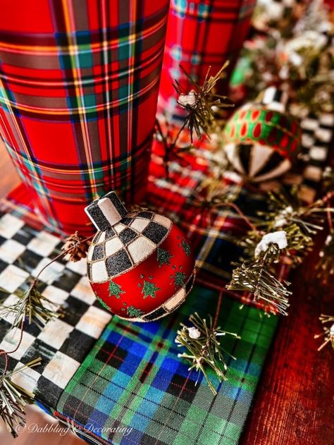 Tartan Christmas Decor, Tartan Christmas Decorations, Hot Chocolate Mugs, Tartan Plaid Christmas, Tea Party Setting, Christmas Preparation, Tartan Christmas, Traditional Christmas Decorations, Christmas Decor Inspiration