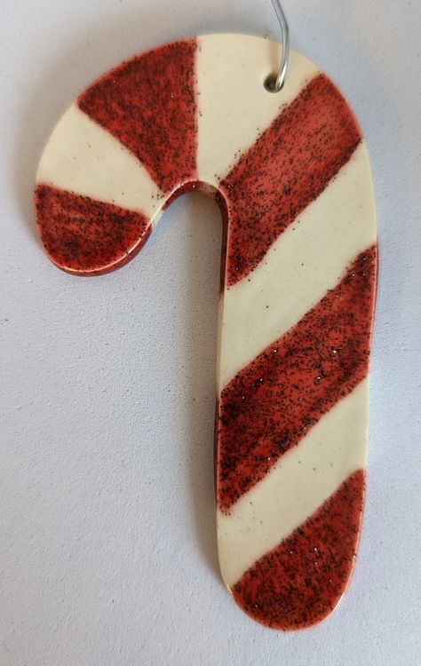 Glaze Colors, Sculpture Art Clay, Candy Cane Christmas, Art Clay, Ceramic Christmas, Christmas Candy Cane, Air Dry Clay, Ceramic Art, Candy Cane