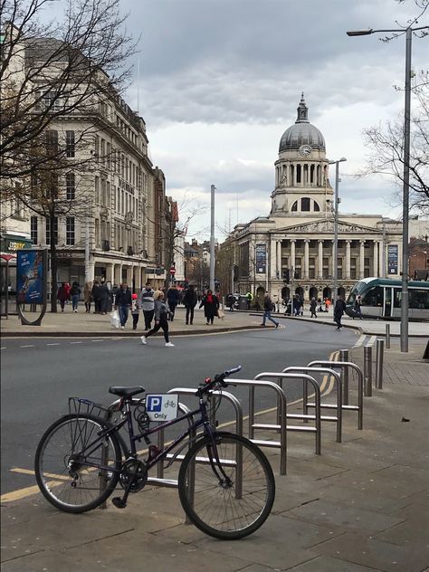 ASH Wroughton on Twitter: "On your bike! A quick phone-capture from earlier today in #Nottingham city centre… " Nottingham Aesthetic, Manifesting University, Nottingham City Centre, Uk Cities, Customer Profile, Nottingham City, Nottingham Uk, London Trip, London Baby