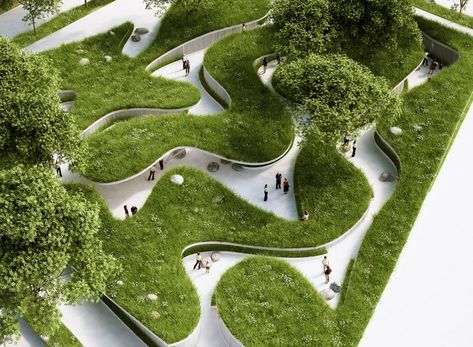 Landscape Pavilion, Urban Design Concept, China Garden, Bamboo Structure, Grasses Landscaping, Landscape Concept, Landscape Architecture Design, Design Concepts, Architect Design