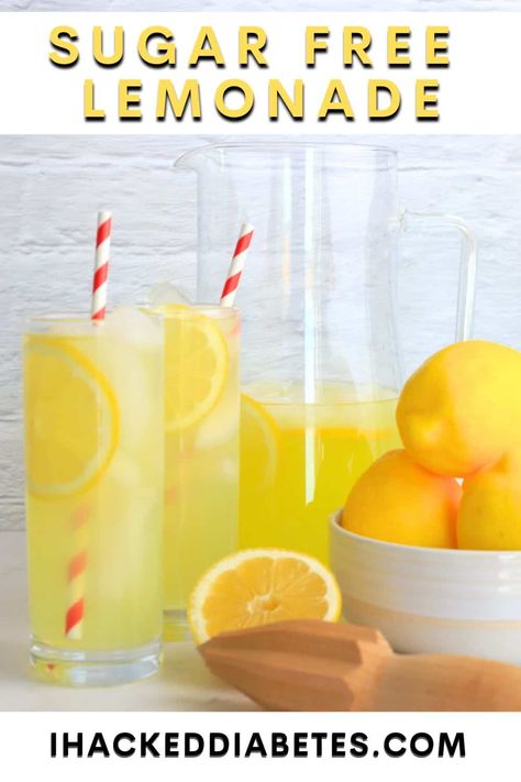 Lemonaid Recipe, Sugar Free Lemonade Recipe, Low Sugar Drinks, Lemon Juice Recipes, Sugar Free Desserts Easy, Healthy Lemonade, Sugar Free Lemonade, Alternative Sweeteners, Sugar Free Drinks