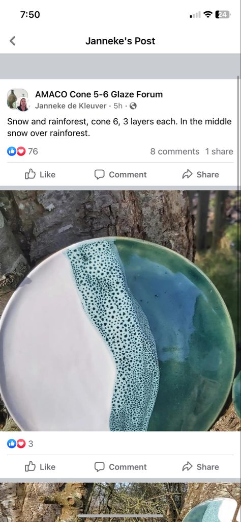 Snow Amaco Glaze, Amaco Rainforest Combinations, Rainforest Glaze Combinations, Snow Over Rainforest Glaze, Mayco Glaze Rainforest, Amaco Lustrous Jade, Snow Glaze, Amaco Celadon Glaze Combinations Storm, Celadon Snow Glaze Combinations