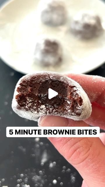 We’re Hungry on Instagram: "NO BAKE brownie bites recipe below…
-4 Tbsp *heat treated flour
-2 Tbsp cocoa powder
-3 Tbsp sugar
-1 ½ Tbsps melted butter
-2 tbsp  milk

1. *Microwave the flour in three or four 30-second increments, stirring between each one. Give it a mix and let it cool.
2. Add all of the ingredients to the bowl of flour and mix to form a dough.
3. Make 5 balls out of the dough and roll in powdered sugar.
4. Enjoy immediately or chill in the refrigerator. 
.
#brownie #brownielovers #browniebites #nobake #fudgy #chocolate #decadent #dessert #desserts #dessertporn #desserttime #dessertlover #dessertoftheday #dessertsofinstagram #instadessert #easydessert #easyrecipes #easyrecipe #foodie #foodies #foodiesofinstagram #recipe #recipeoftheday" No Bake Brownie Bites Recipe, Three Ingredient Recipes Desserts, Easy Brownie Recipe 3 Ingredients, Recipes With Cocoa Powder, Heat Treated Flour, No Bake Brownie Bites, Three Ingredient Cookies, Brownie Bites Recipe, Cocoa Powder Recipes