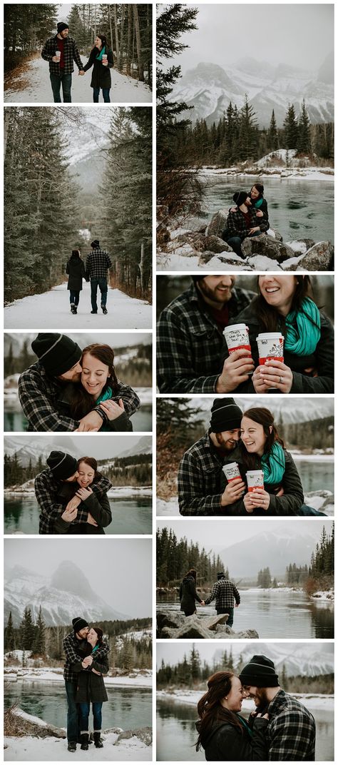 Engagement Photoshoot Outfit Winter, Engagement Photos Poses Winter, Mountain Prenup, Cold Engagement Photos, Couple Photography Winter, Winter Engagement Pictures, Engagement Photos Country, Mountain Engagement Photos, Engagement Pictures Poses