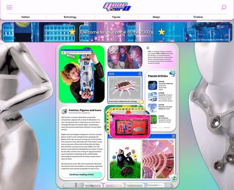 Y2k Inspired Web Design, Y2k Blog Layout, Y2k Infographic Design, Web Design 2020, Y2k Product Design, 2000s Web Design, Y2k Portfolio, Y2k Web Design, Y2k Website Design