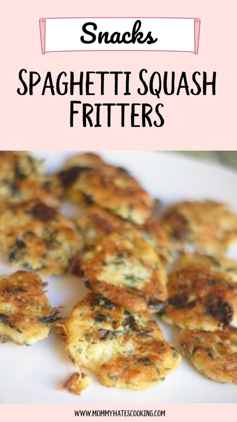 Spaghetti Squash Fritters, Toddler Recipe, Squash Fritters, Baby Recipes, Eggs For Baby, Spaghetti Squash Recipes, Delicious Vegetables, Led Weaning, Squash Recipes