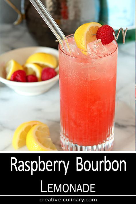 Raspberry Drinks, Bourbon Lemonade, Lemonade Cocktail Recipe, Alcohol Brands, Summertime Food, Raspberry Drink, Raspberry Cocktail, Best Lemonade, Easy Summer Cocktails