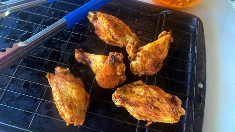 You Should Make Trashed Chicken Wings Trash Wings Recipe, Dry Rub Smoked Chicken Wings, Smoked Then Fried Chicken Wings, Raw Chicken Wings In Air Fryer, Reheat Chicken Wings In Air Fryer, Crispy Wings, Buffalo Sauce, Cooking Method, Canned Chicken