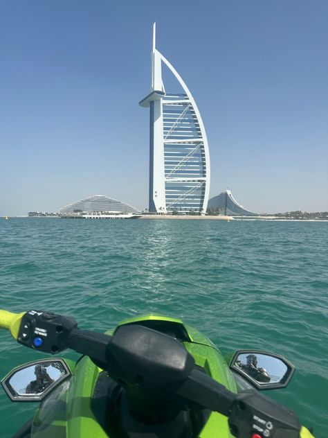 #jetski #dubai #uae #burjalarab Dubai Jetski, Dubai Jet Ski, Ski Diving, Water Bike, Dubai Beach, Post Insta, Bike Aesthetic, Jetski, Luxury Homes Dream Houses