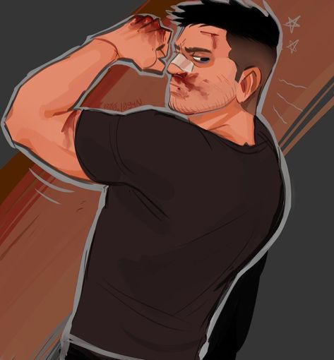 Jon Bernthal Punisher Art, Frank Castle Art, Frank Castle Fanart, Black Hair Anime Guy, Castle Wallpaper, Castle Drawing, Frank Castle, Marvel Netflix, Charlie Cox