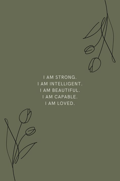 Positive Affirmations I Am Intelligent, I Am Capable, I Am Loved, I Am Beautiful, I Am Strong, Positive Affirmations, Affirmations, Vision Board, Collage