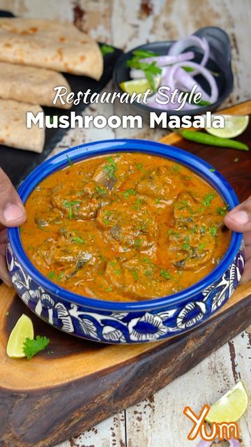 Yum on Instagram Mushroom Masala Recipe, Mushroom Masala, Indian Cooking Recipes, Tasty Recipes Videos, Cumin Seeds, Recipes Indian, Green Chili, Rotisserie Chicken Recipes, Turmeric Powder