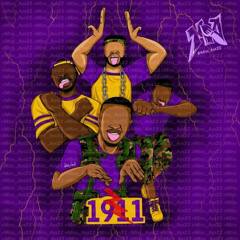 Omega Psi Phi 🐶⚡️💜💛#OmegaPsiPhi #QueDawg #1911 #DaBruhz #OmegaMan #iArtByAsh Omega Phi Psi Backdrop, Small Garden Room Ideas, Phi Beta Sigma Fraternity Art, Omega Phi Psi, Omega Psi Phi Wall Art, Omega Psi Phi Cap, Omega Phi Alpha, Fraternity Gifts, Black Fraternities