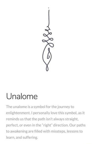 Unalome The unalome is a symbol for ihejourney to enlightenment I personally love this symbol. as it reminds us that the path isn't always straight. perfect, or even in the "right" direction. Our paths to awakening are ﬁlled with missteps, lessons to learn, and suffering. – popular memes on the site ifunny.co Positivity Tattoo, Freedom Tattoos, Tato Henna, Self Love Tattoo, Unalome Tattoo, Healing Tattoo, Spiritual Tattoos, Dainty Tattoos, Little Tattoos