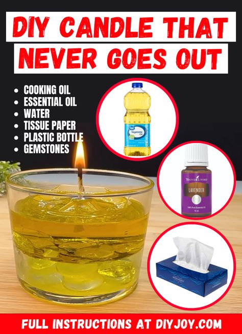 How To Make A DIY Candle That Never Goes Out via @diyjoycrafts Diy Emergency Candles, Oil Candles Diy, Homemade Candle Recipes, Emergency Candles, Diy Candles Easy, After Earth, Homemade Candle, Candle Tutorial, Diy Candles Homemade