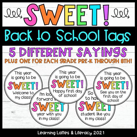 Back To School Gift Tags, Welcome To Preschool, Student Treats, Student Gift Tags, Welcome To Kindergarten, Teacher Gift Tags, Preschool Gifts, School Treats, Meet The Teacher