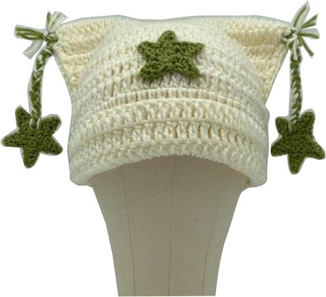 Crochet Hats For Women, Beanies Women, Women Grunge, Friendship Art, Beanies For Women, Grunge Accessories, Crochet Hat For Women, Cat Beanie, Crochet Beanie Hat